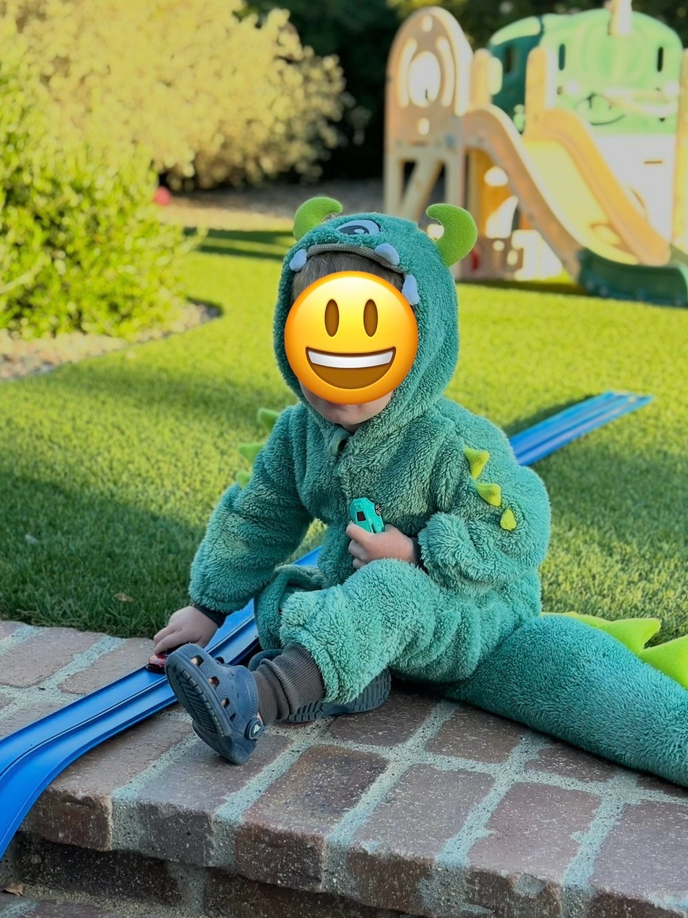 Old Navy Green Plush Dino Costume for Kids